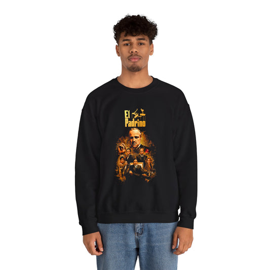 Crewneck Sweatshirt — "El Padrino" Vintage Portrait Graphic